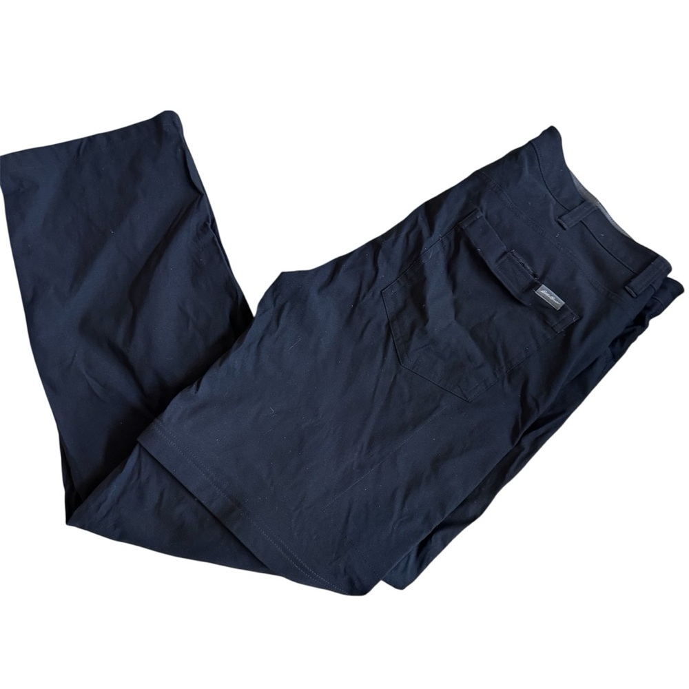 Eddie Bauer Men’s Convertible Tech Pant Size 38x32 Black Zip Off Shorts Straight